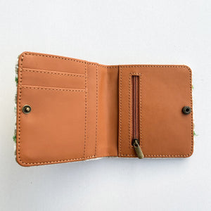 Green Leaves Snap Button Wallet