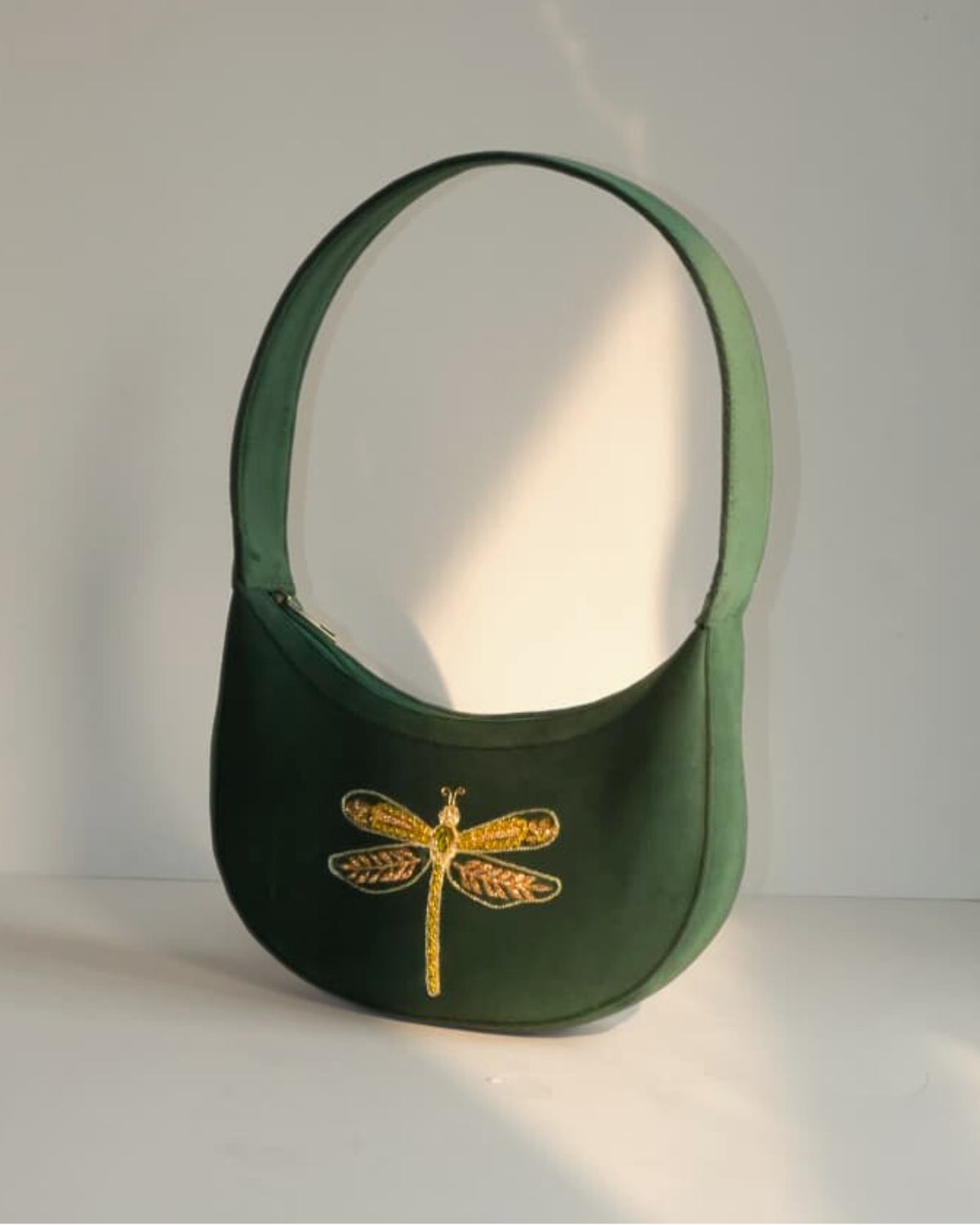 Green Dragonfly Banana Bag