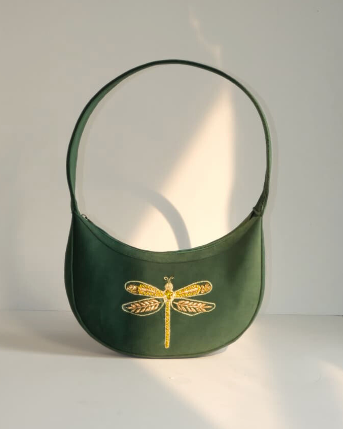 Green Dragonfly Banana Bag