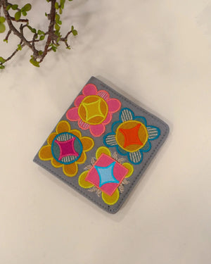 Grey Patch Elegance Wallet