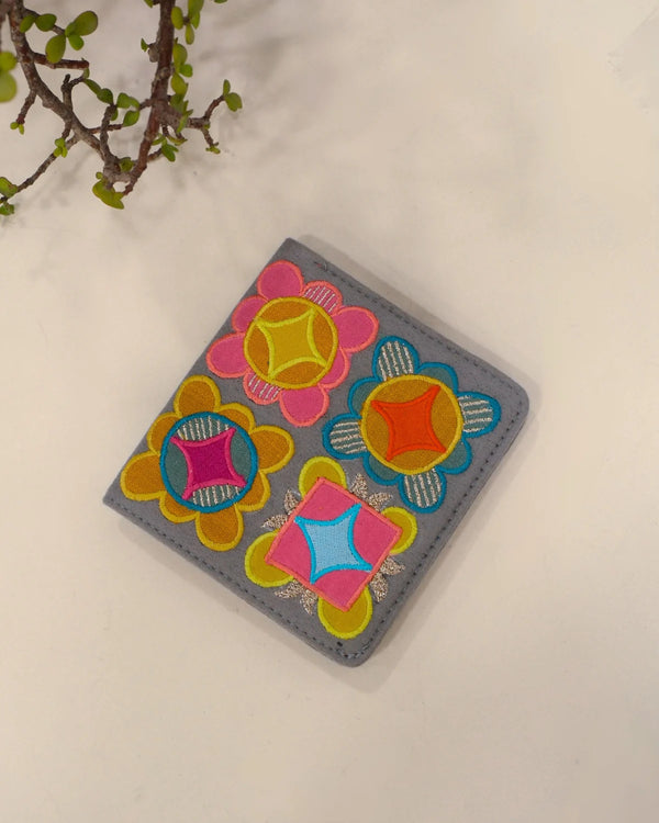 Grey Patch Elegance Wallet