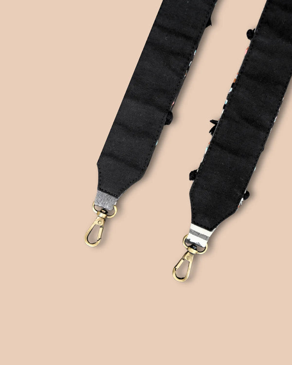 Embroidered Handle - Shaya Black - (Only Strap)