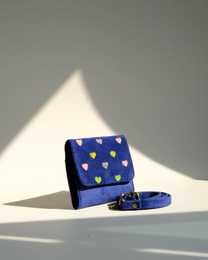 Heart Blue Phone Sling Wallet