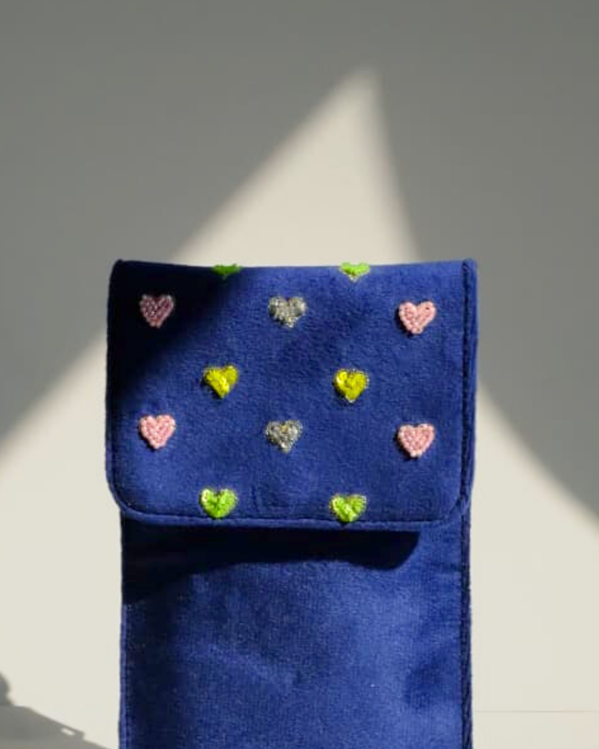 Heart Blue Phone Sling Wallet
