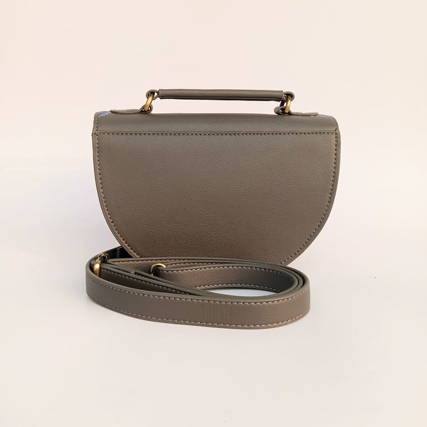 Rexine Floral Grey Sling Bag