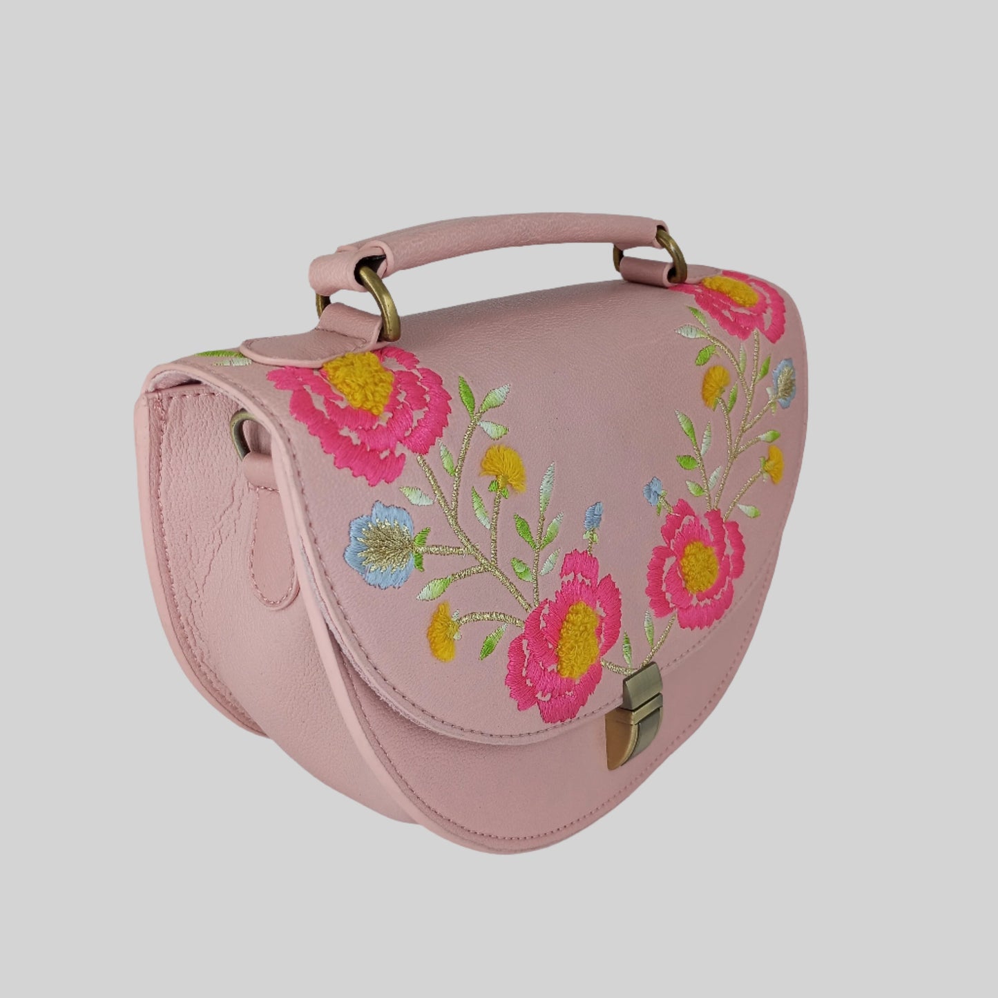 New Rexine Floral Peach