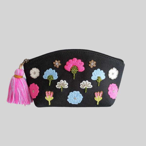 FLOWERS MAKEUP POUCH