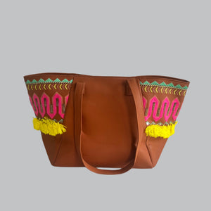 New Tote Bag: Tan