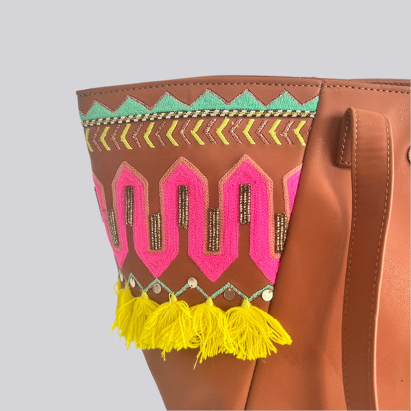 New Tote Bag: Tan