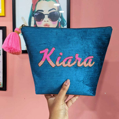 Personalized Big Pouch - Teal