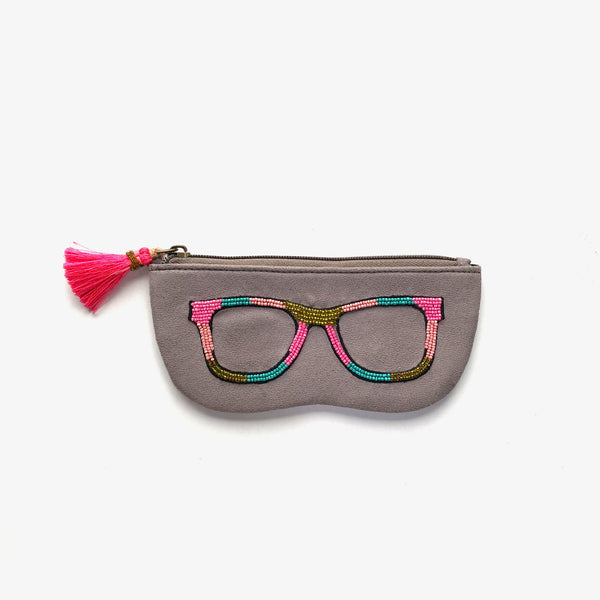 sunglass organiser,sunglass protector, spectacles cover, sunglasses pouch, "Cute beaded sunglasses cover - perfect gift and collectible from India"