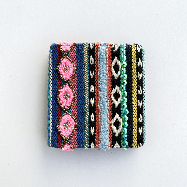 Multi Boho Snap Button Wallet