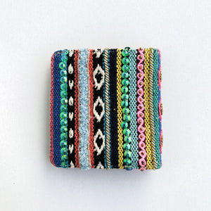 Multi Boho Snap Button Wallet