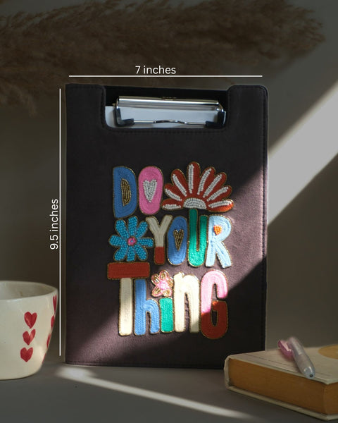 Do Your Things-Embroidered Reusable Journals