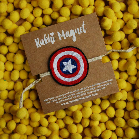 Embroidered Rakhi Magnet - Captain America l