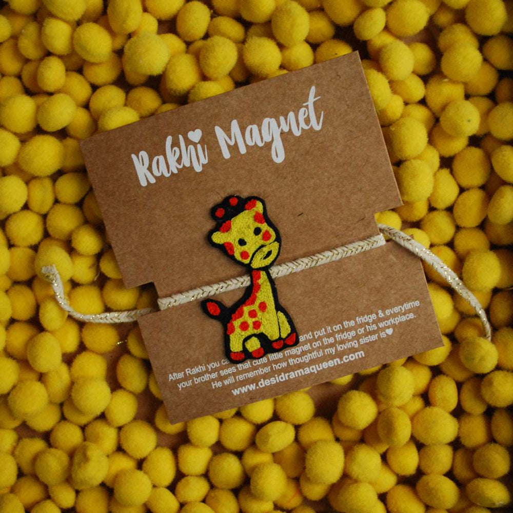 Embroidered Rakhi Magnet - Giraffe