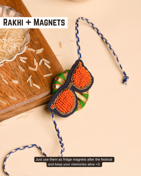 Rakhi Magnets- Orange chashmish