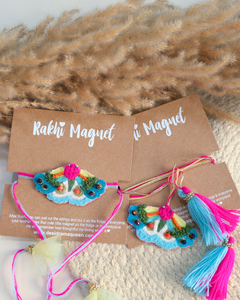 Rakhi Magnets & Lumba Butterfly combo