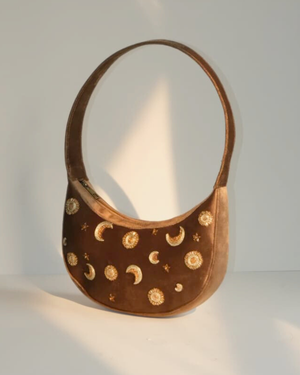 Silver Sage Moon Star Banana Bag