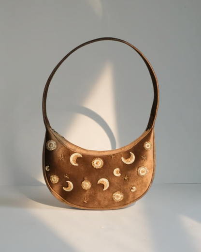 Silver Sage Moon Star Banana Bag