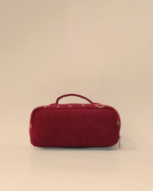 Sun Moon Maroon Makeup Pouch