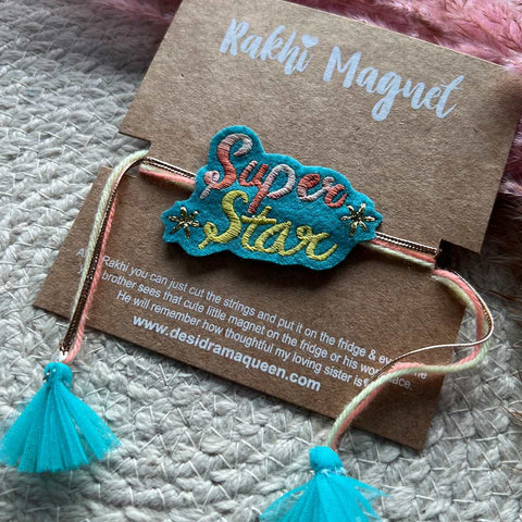 Embroidered Rakhi Magnet - Super Star