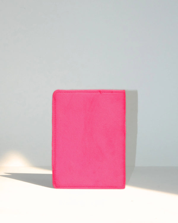 Pink square object on a white background