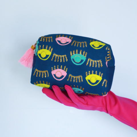 Evil Eye makeup pouch