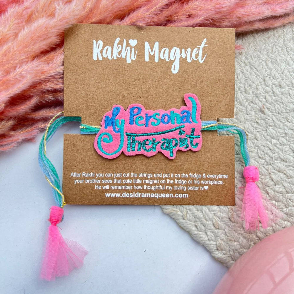 Embroidered Rakhi Magnet -  My personal therapist