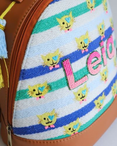 Personalized Backpack - Cat Embroidery