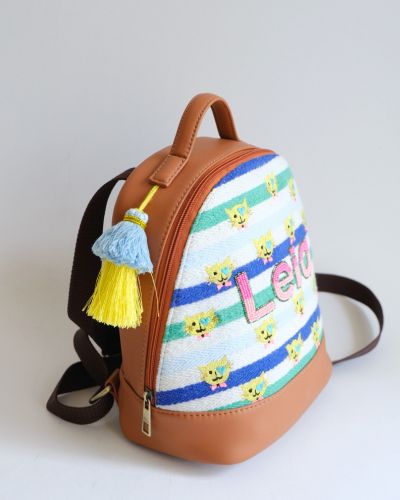Personalized Backpack - Cat Embroidery