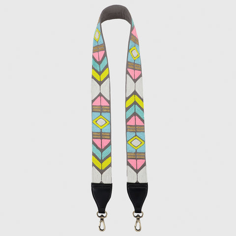 ABSTRACT EMBROIDERED HANDLE GREY -  ( ONLY STRAP)
