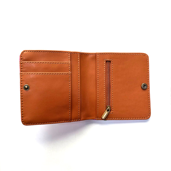 Anisa Pink Snap Button Wallet