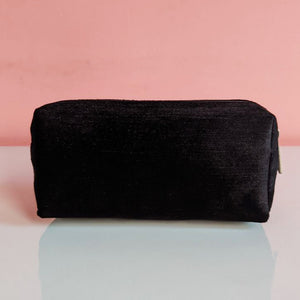 Black Velvet Namepouch with golden zari