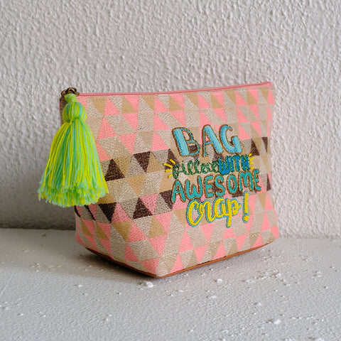Bag filled with awesome crap Makeup Pouch