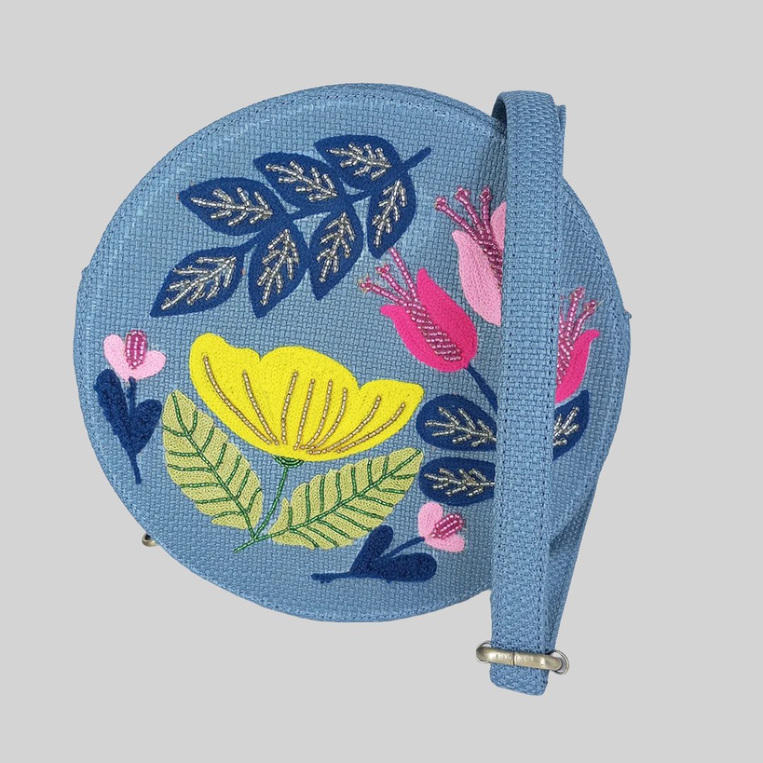 BOTANICAL BEAUTY LIGHT BLUE GREY