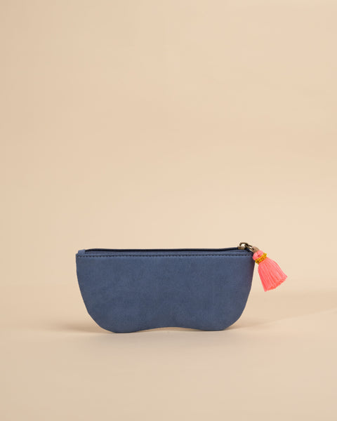 Handmade sunglass pouch with Blessed quote – embroidered specs case

