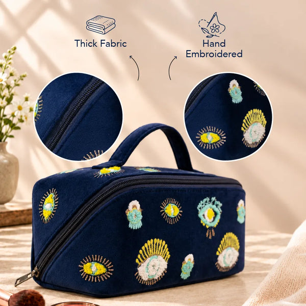 Blue Evil Eye Makeup Pouch – Protective Charm Cosmetic Bag