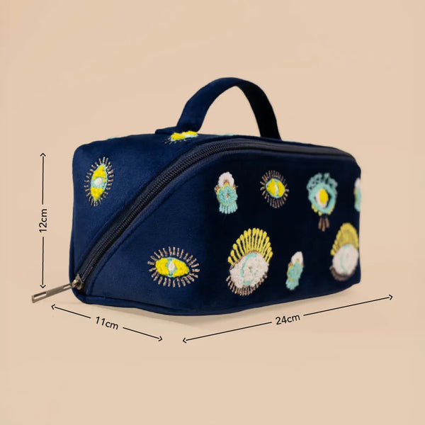 Blue Evil Eye Makeup Pouch – Protective Charm Cosmetic Bag