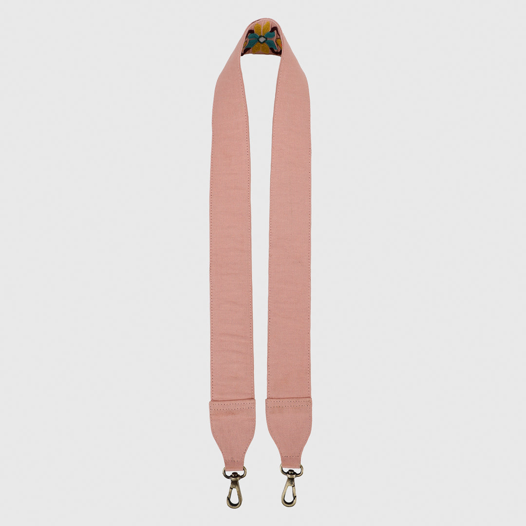 SLING BAG BROWN WITH BOHOME EMBROIDERED STRAP