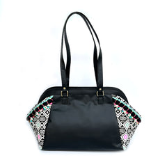Boho Weekender Bag - Black Geo