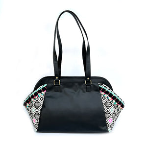 Boho Weekender Bag - Black Geo