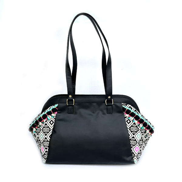 Boho Weekender Bag - Black Geo