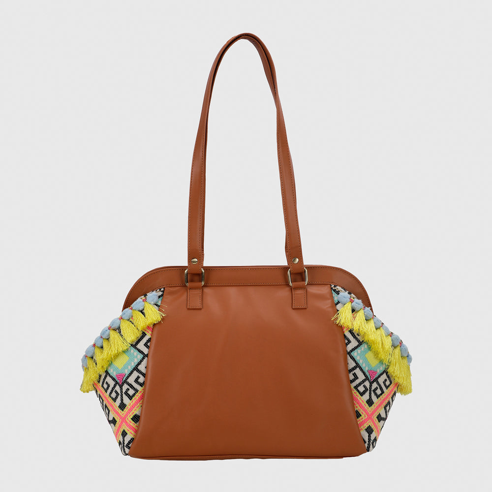 Boho Weekender Bag - Tan