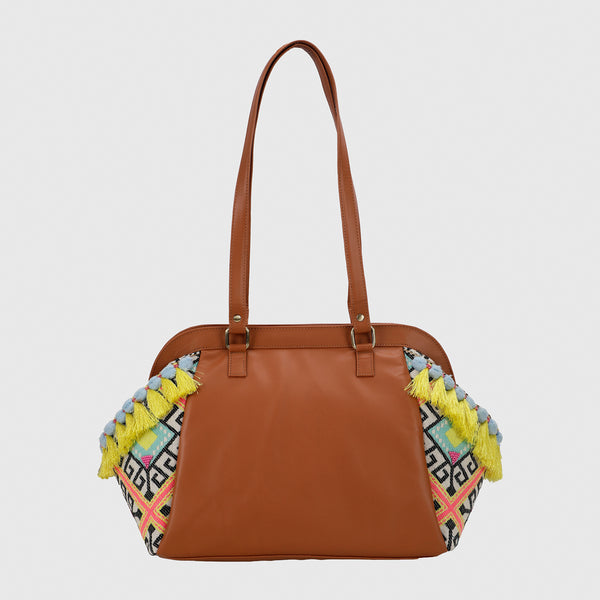 Boho Weekender Bag - Tan