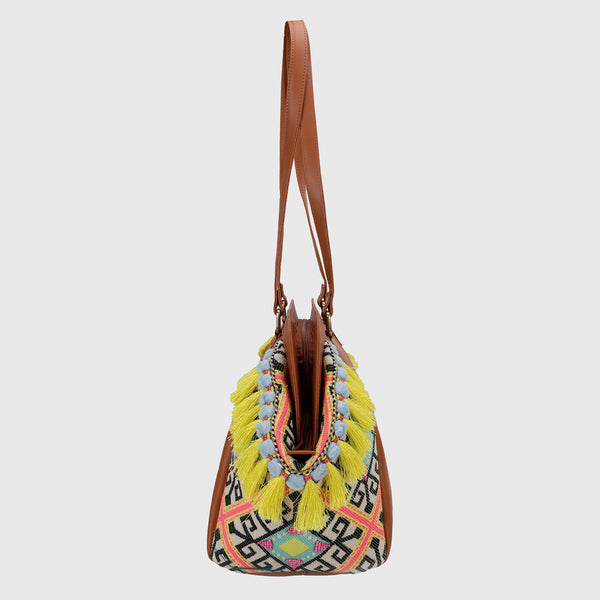 Boho Weekender Bag - Tan