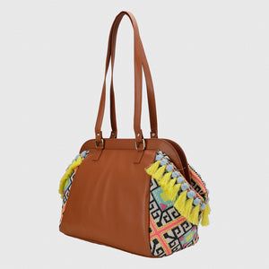 Boho Weekender Bag - Tan