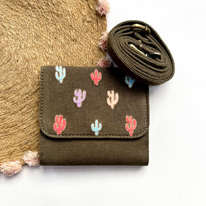 Cactus Phone Sling Bag + Wallet