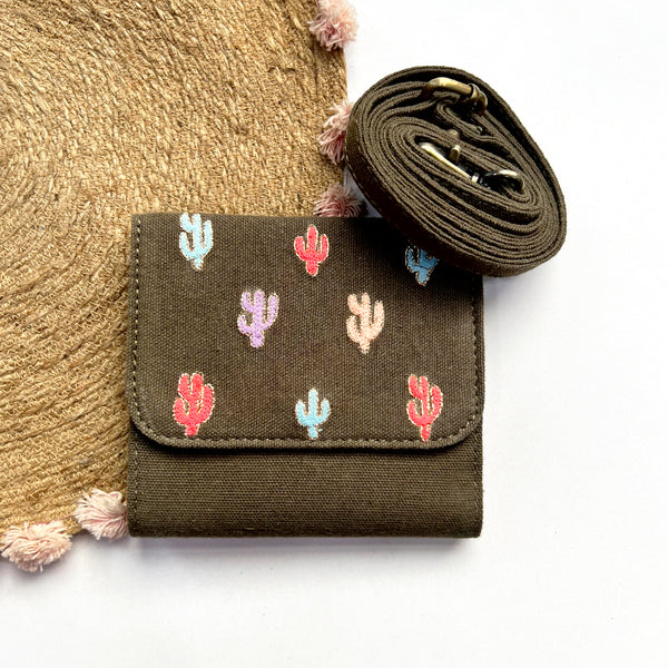 Cactus Phone Sling Bag + Wallet