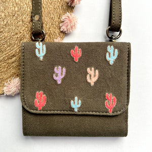 Cactus Phone Sling Bag + Wallet